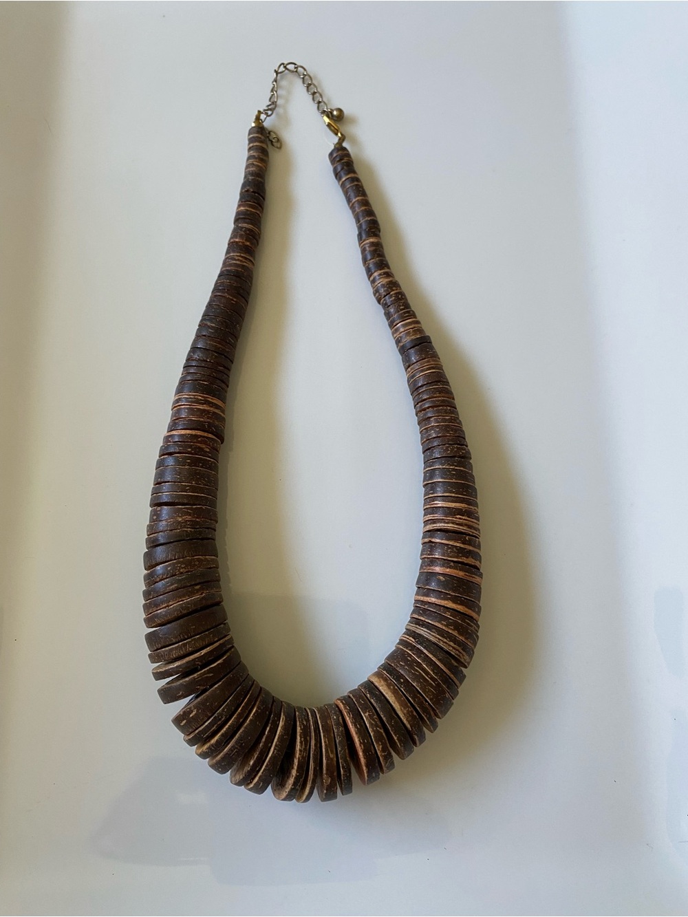 Handcrafted Brown Disc Necklace - Women Jewelry